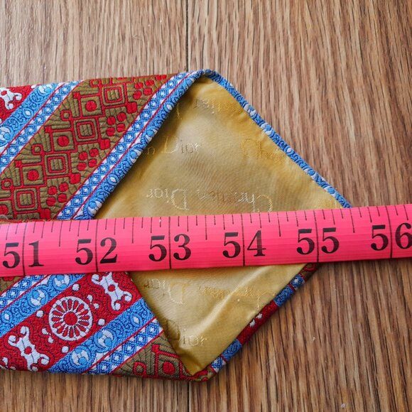 Vintage Christian Dior Neck Tie Retro 1970s 70s Polyester Wide Necktie - Picture 10 of 11